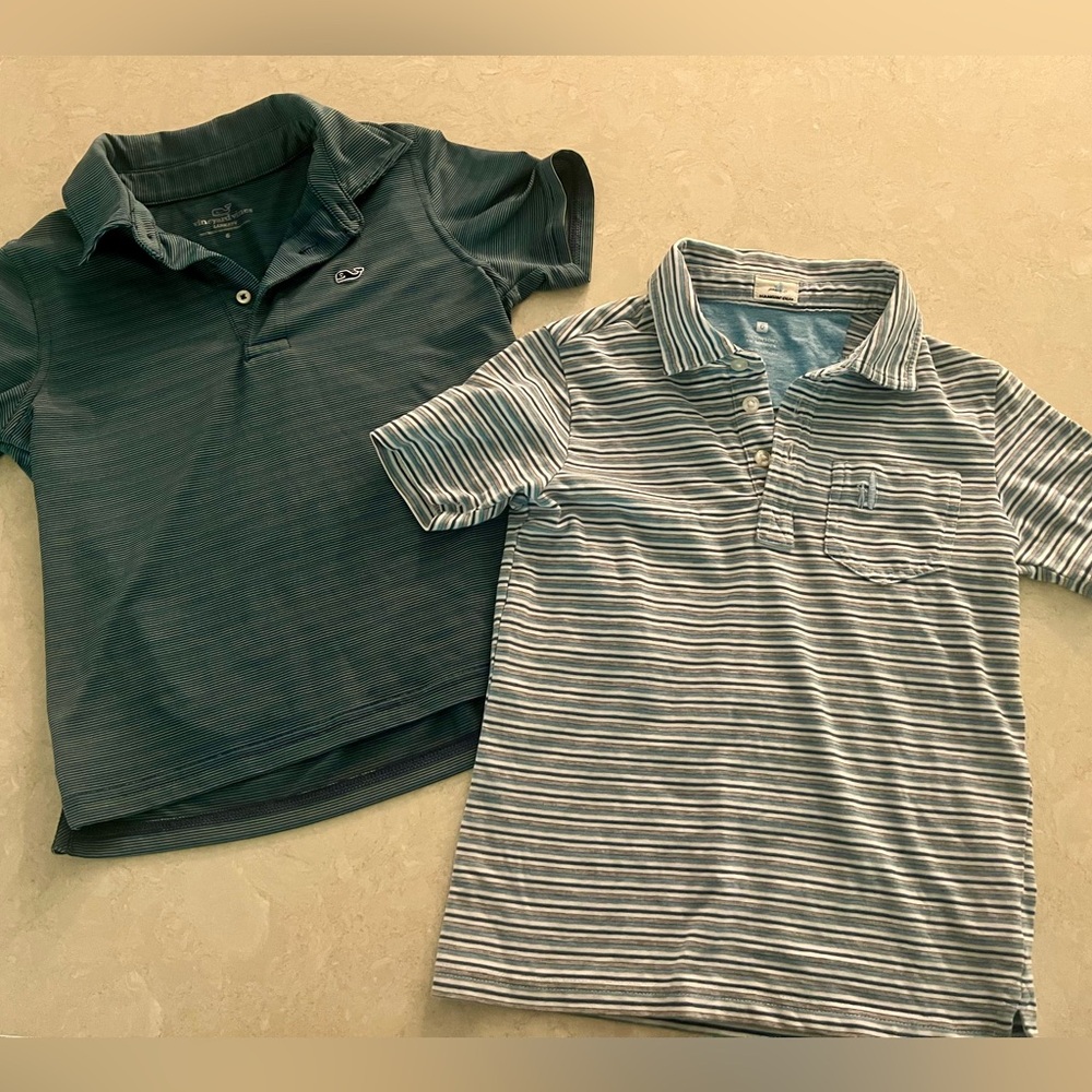 Boys size 6 polos, Vineyard Vines and Johnnie O.